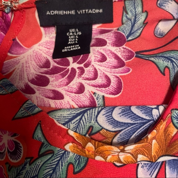 Adrienne Vittadini Floral Blouse w/ Bell Sleeve Size - Large - Picture 4 of 5